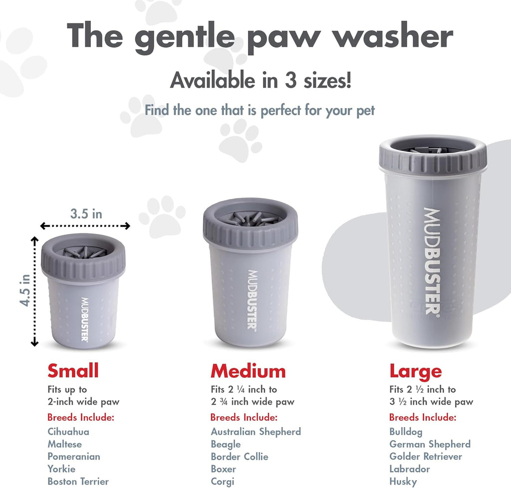 Mudbuster Portable Dog Paw Cleaner - Premium Quality, Blue, Small Size for Pet Supplies and Accessories