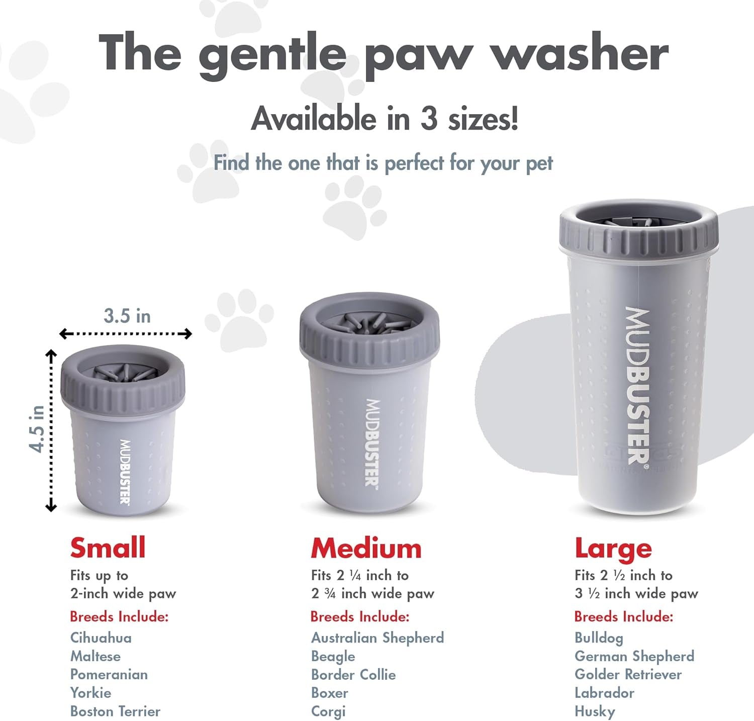 Mudbuster Portable Dog Paw Cleaner - Premium Quality, Blue, Small Size for Pet Supplies and Accessories