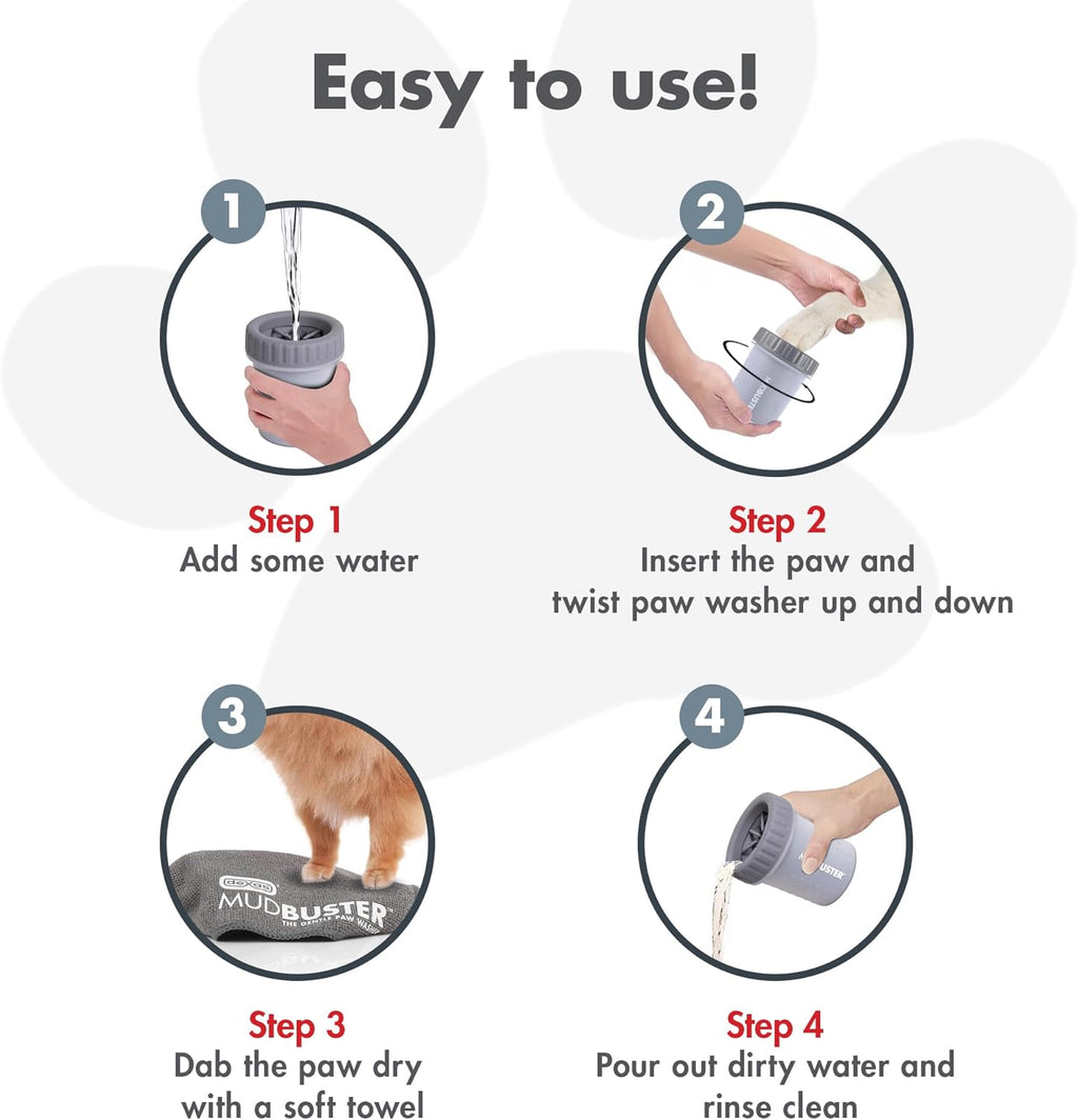 Mudbuster Portable Dog Paw Cleaner - Premium Quality, Blue, Small Size for Pet Supplies and Accessories