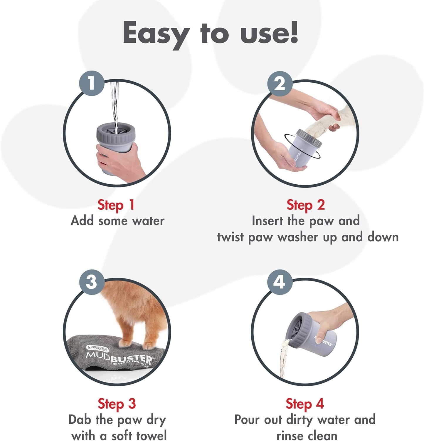 Mudbuster Portable Dog Paw Cleaner - Premium Quality, Blue, Small Size for Pet Supplies and Accessories